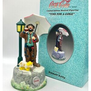 Coca-Cola Emmett Kelly "Time for a Coke" Musical Figurine 1997 - Box & COA